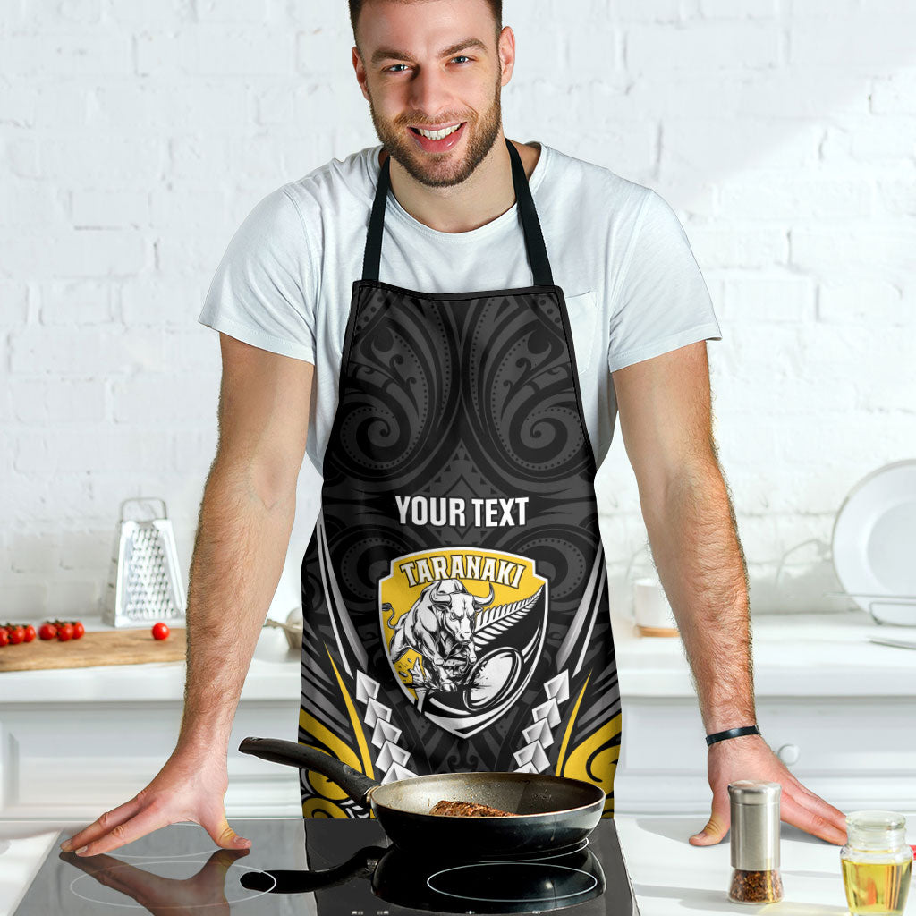 Taranaki 2026 Rugby Custom Apron NZ Maori Silver Fern LT14 - Polynesian Pride