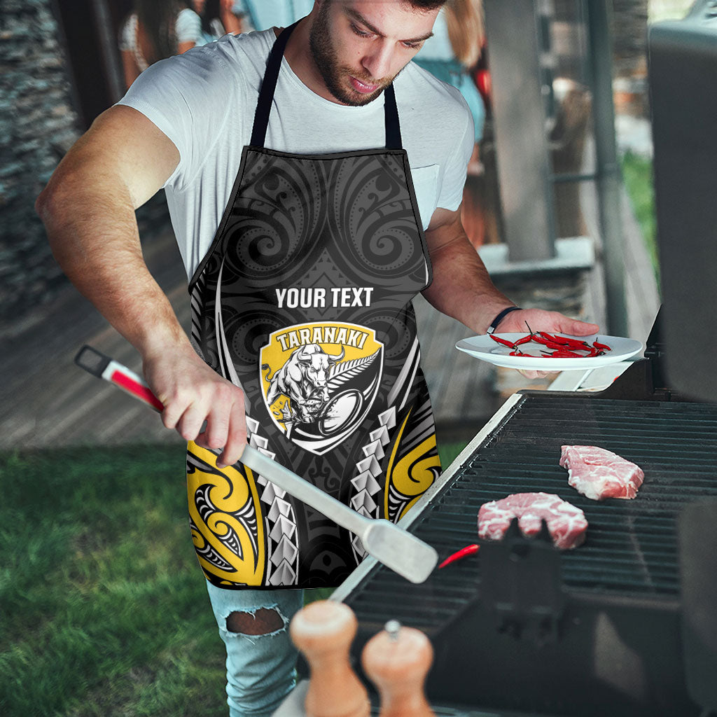 Taranaki 2026 Rugby Custom Apron NZ Maori Silver Fern LT14 - Polynesian Pride