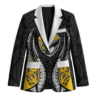 Taranaki 2026 Rugby Custom Blazer NZ Maori Silver Fern LT14 Unisex Black - Polynesian Pride