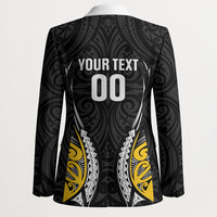 Taranaki 2026 Rugby Custom Blazer NZ Maori Silver Fern LT14 - Polynesian Pride