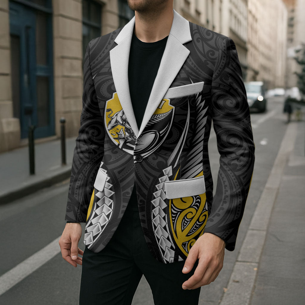 Taranaki 2026 Rugby Custom Blazer NZ Maori Silver Fern LT14 - Polynesian Pride