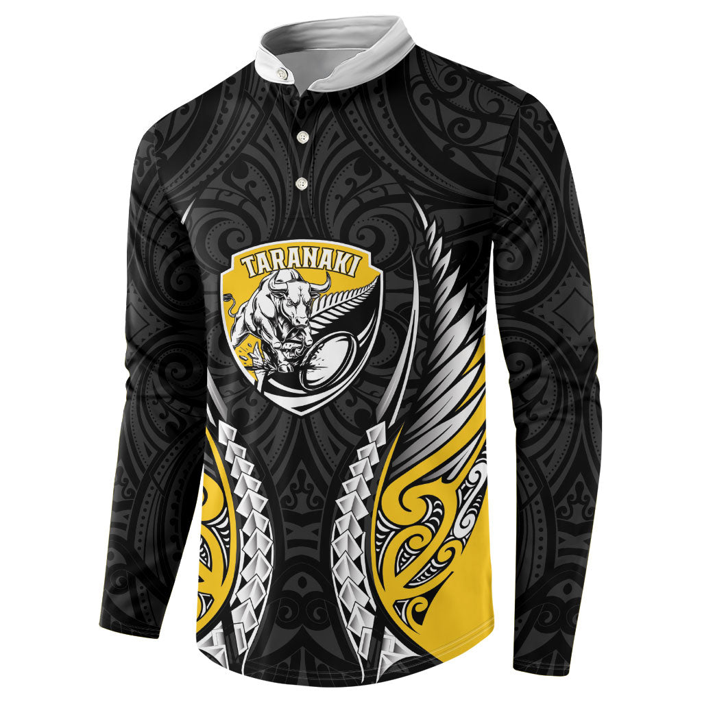 Taranaki 2026 Rugby Custom Button Sweatshirt NZ Maori Silver Fern