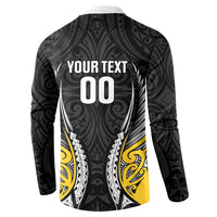 Taranaki 2026 Rugby Custom Button Sweatshirt NZ Maori Silver Fern