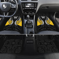 Taranaki 2026 Rugby Custom Car Mats NZ Maori Silver Fern