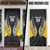Taranaki 2026 Rugby Custom Door Cover NZ Maori Silver Fern