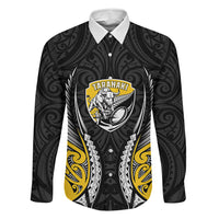 Taranaki 2026 Rugby Custom Family Matching Off Shoulder Short Dress and Hawaiian Shirt NZ Maori Silver Fern