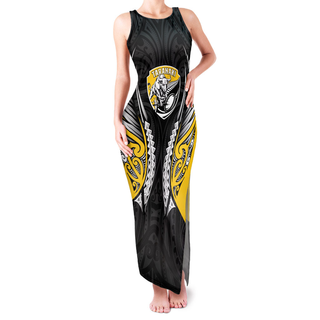 Taranaki 2026 Rugby Custom Family Matching Tank Maxi Dress and Hawaiian Shirt NZ Maori Silver Fern