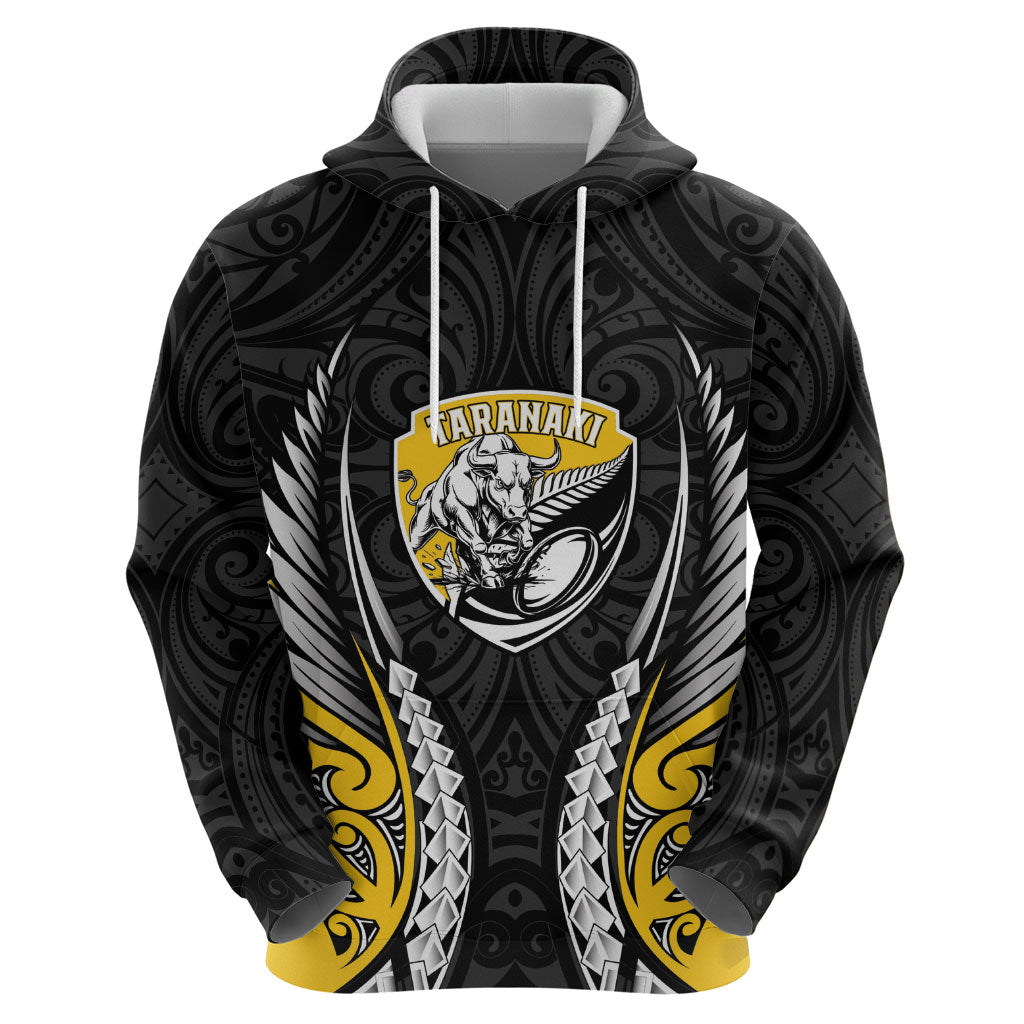 Taranaki 2026 Rugby Custom Hoodie NZ Maori Silver Fern