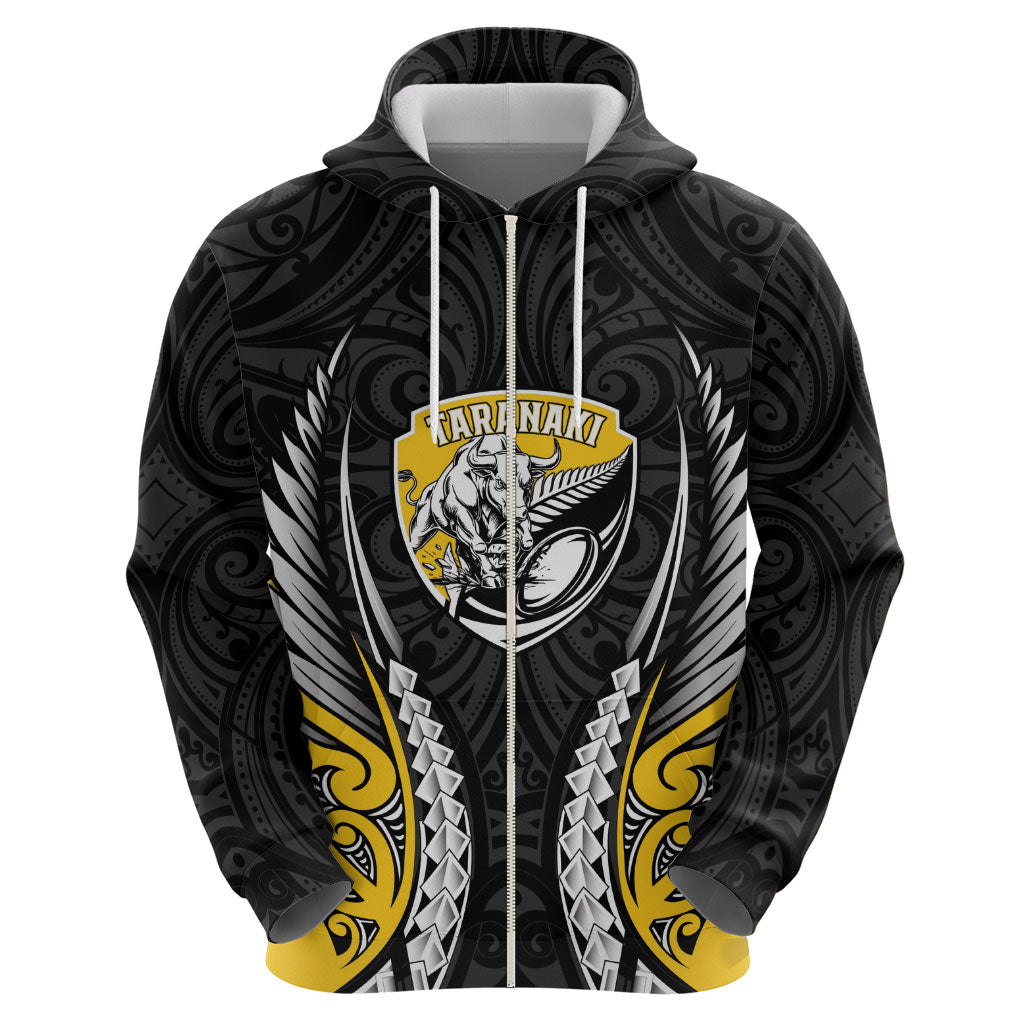 Taranaki 2026 Rugby Custom Hoodie NZ Maori Silver Fern