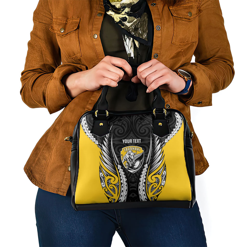Taranaki 2026 Rugby Custom Shoulder Handbag NZ Maori Silver Fern