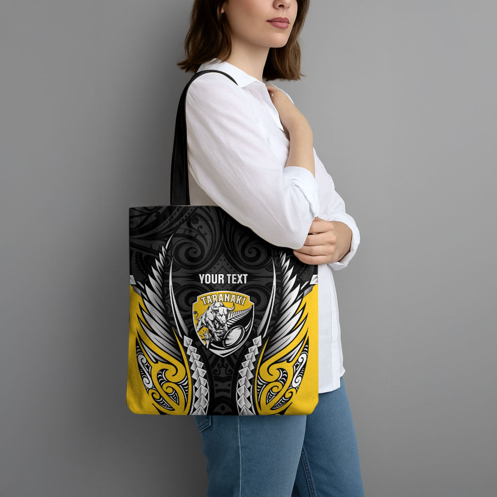 Taranaki 2026 Rugby Custom Tote Bag NZ Maori Silver Fern