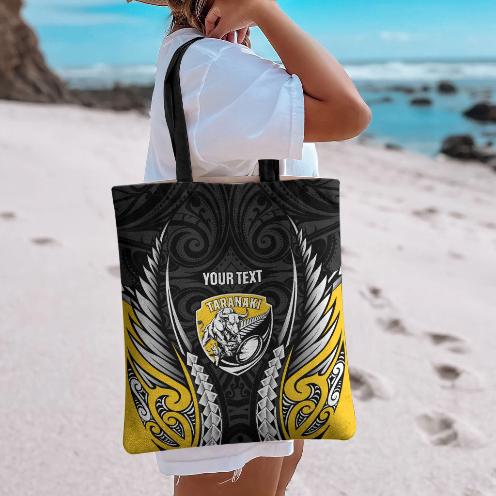 Taranaki 2026 Rugby Custom Tote Bag NZ Maori Silver Fern