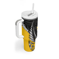 Taranaki 2026 Rugby Custom Tumbler With Handle NZ Maori Silver Fern
