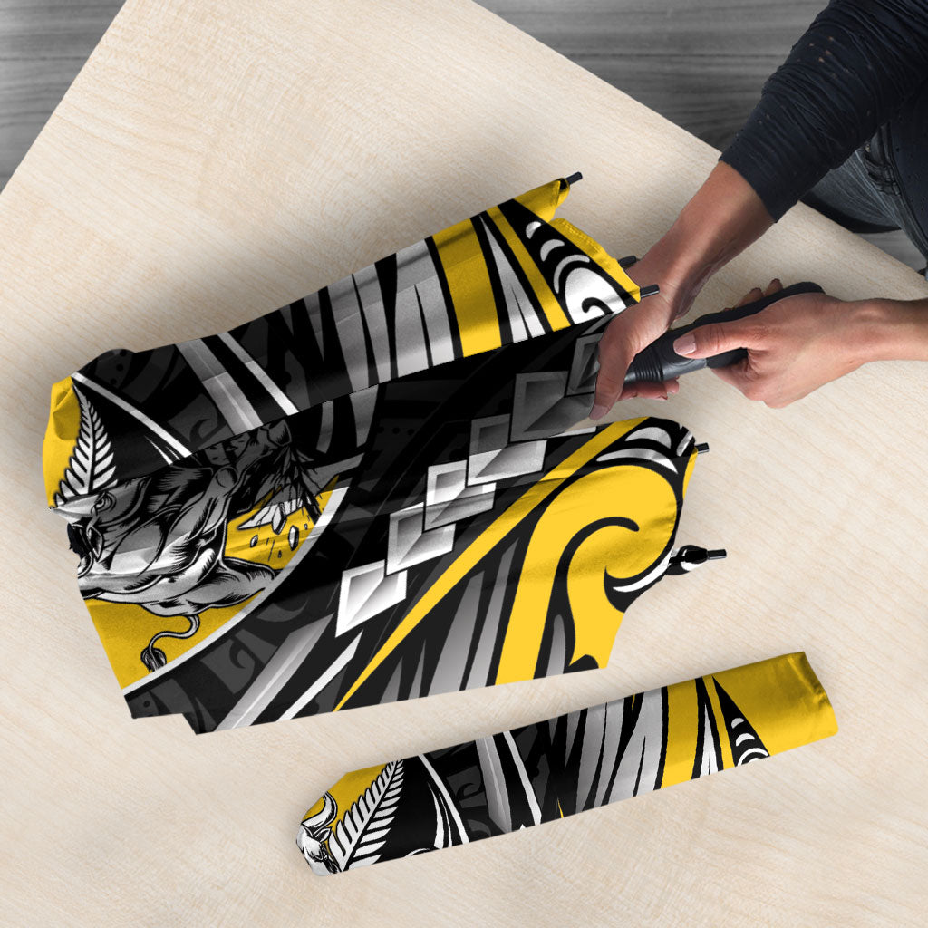 Taranaki 2026 Rugby Custom Umbrella NZ Maori Silver Fern
