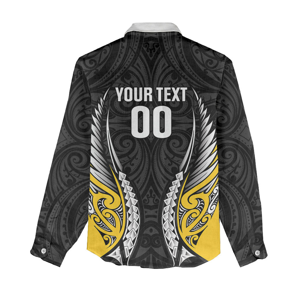 Taranaki 2026 Rugby Custom Women Casual Shirt NZ Maori Silver Fern