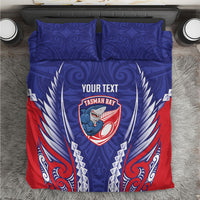 Tasman Bay 2026 Rugby Custom Bedding Set NZ Maori Silver Fern