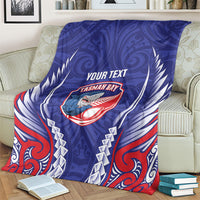 Tasman Bay 2026 Rugby Custom Blanket NZ Maori Silver Fern
