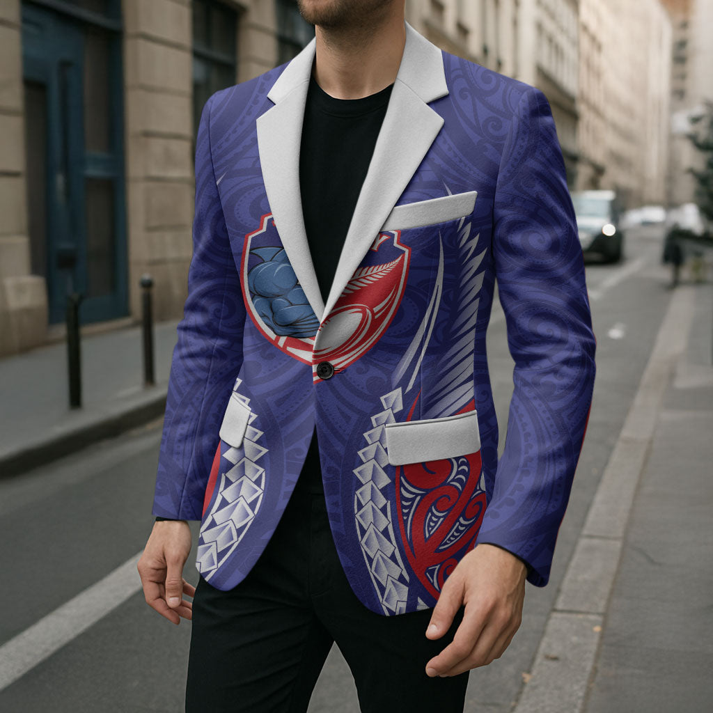 Tasman Bay 2026 Rugby Custom Blazer NZ Maori Silver Fern LT14 - Polynesian Pride