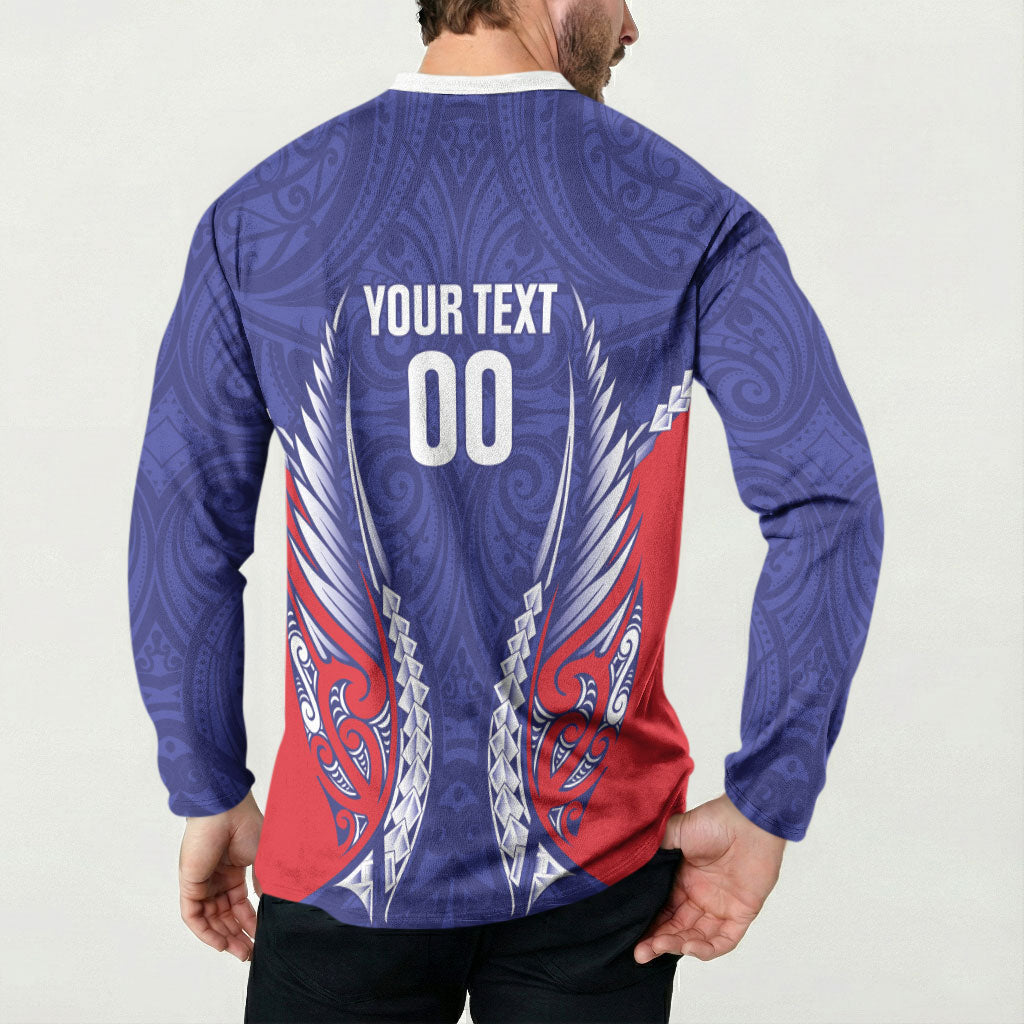 Tasman Bay 2026 Rugby Custom Button Sweatshirt NZ Maori Silver Fern