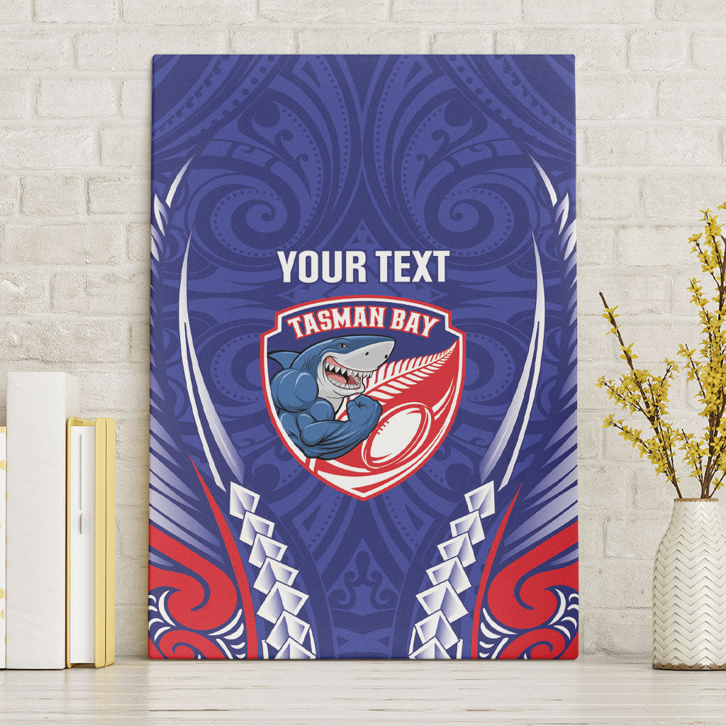Tasman Bay 2026 Rugby Custom Canvas Wall Art NZ Maori Silver Fern