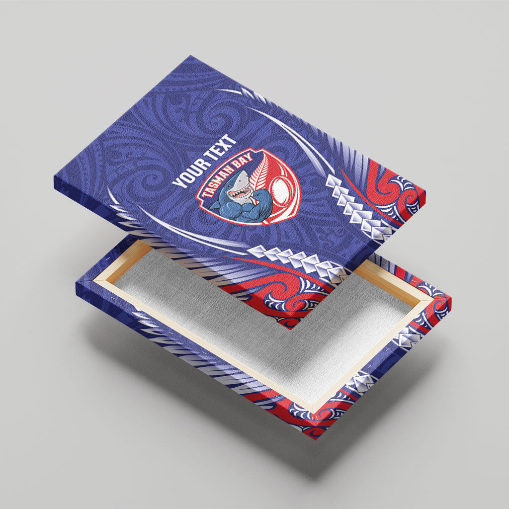 Tasman Bay 2026 Rugby Custom Canvas Wall Art NZ Maori Silver Fern