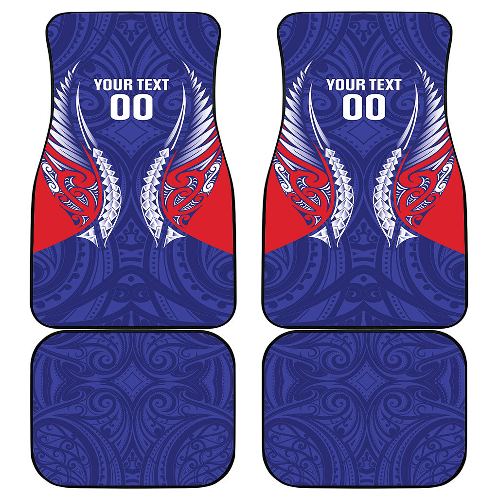 Tasman Bay 2026 Rugby Custom Car Mats NZ Maori Silver Fern