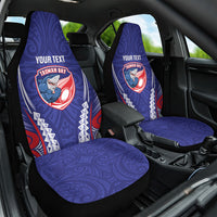 Tasman Bay 2026 Rugby Custom Car Seat Cover NZ Maori Silver Fern