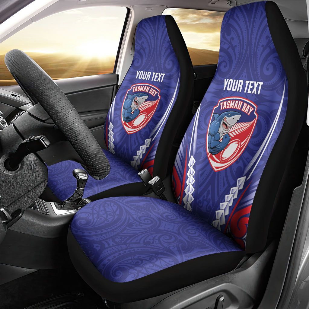Tasman Bay 2026 Rugby Custom Car Seat Cover NZ Maori Silver Fern