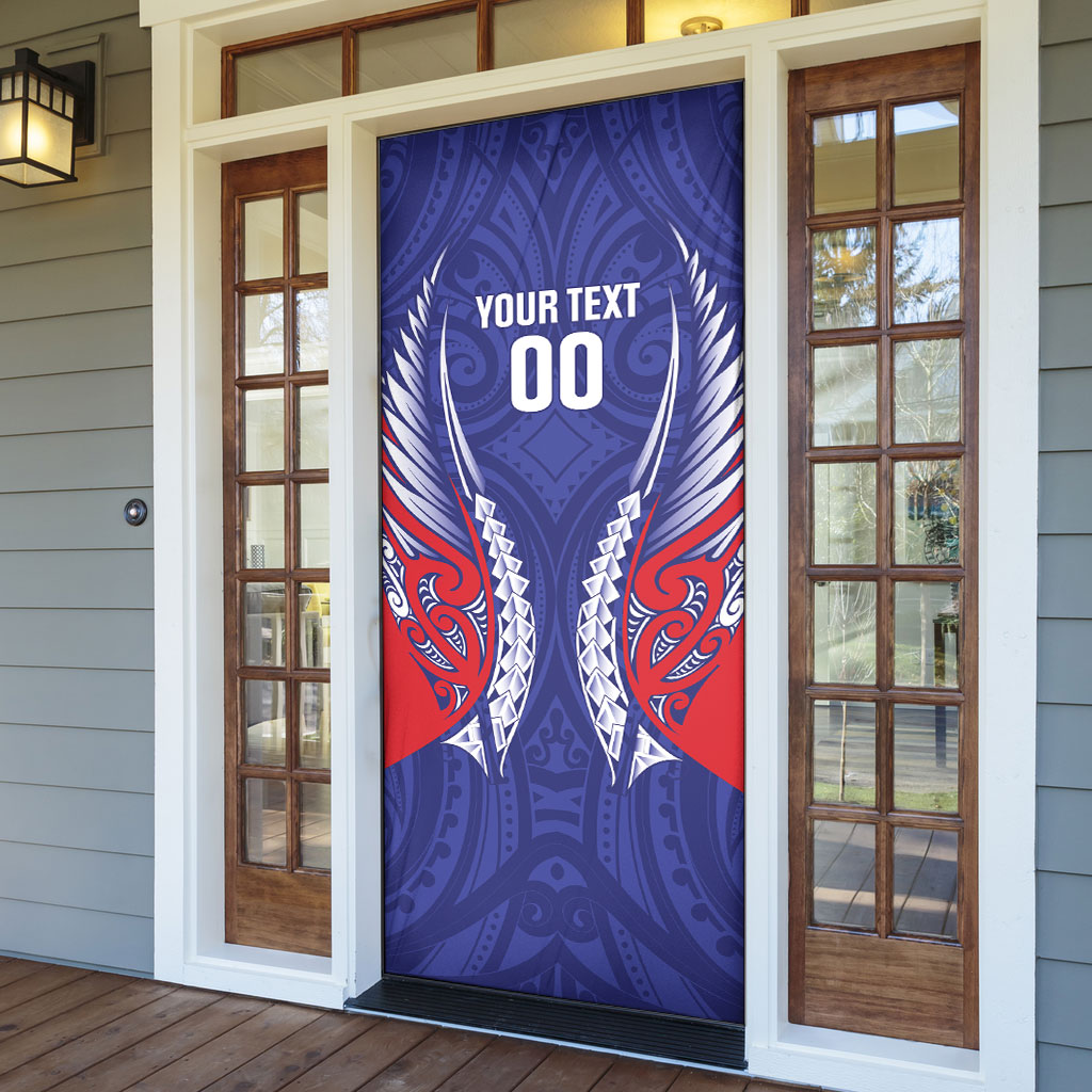 Tasman Bay 2026 Rugby Custom Door Cover NZ Maori Silver Fern LT14 - Polynesian Pride