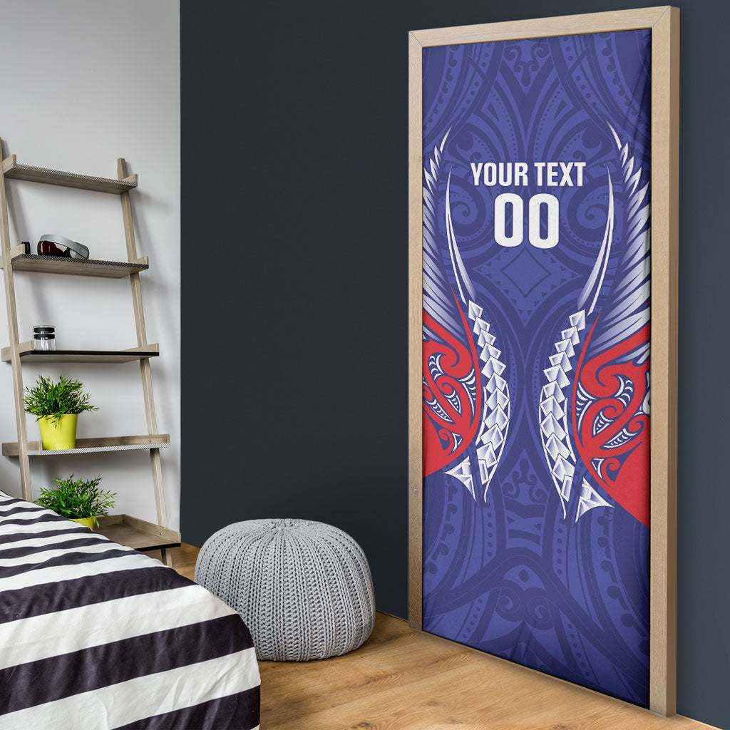 Tasman Bay 2026 Rugby Custom Door Cover NZ Maori Silver Fern LT14 - Polynesian Pride