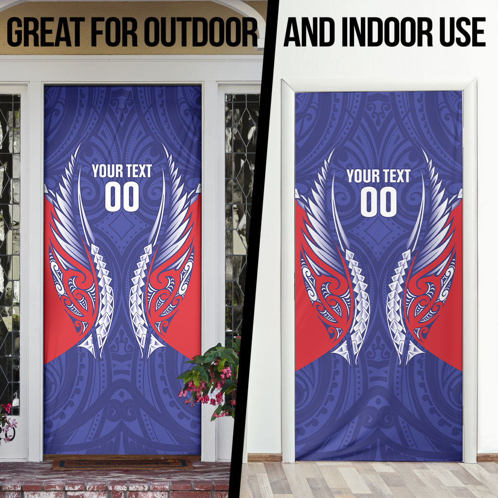 Tasman Bay 2026 Rugby Custom Door Cover NZ Maori Silver Fern LT14 - Polynesian Pride