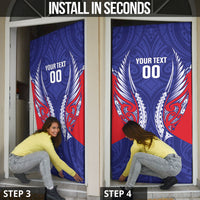 Tasman Bay 2026 Rugby Custom Door Cover NZ Maori Silver Fern LT14 - Polynesian Pride