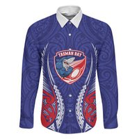 Tasman Bay 2026 Rugby Custom Family Matching Off The Shoulder Long Sleeve Dress and Hawaiian Shirt NZ Maori Silver Fern