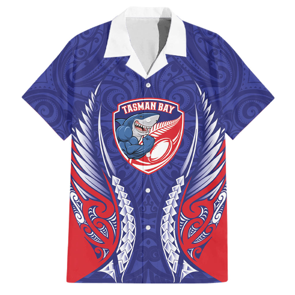 Tasman Bay 2026 Rugby Custom Family Matching Off Shoulder Short Dress and Hawaiian Shirt NZ Maori Silver Fern