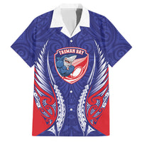 Tasman Bay 2026 Rugby Custom Family Matching Off Shoulder Short Dress and Hawaiian Shirt NZ Maori Silver Fern