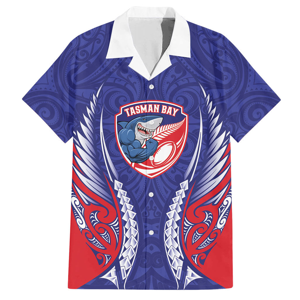 Tasman Bay 2026 Rugby Custom Hawaiian Shirt NZ Maori Silver Fern