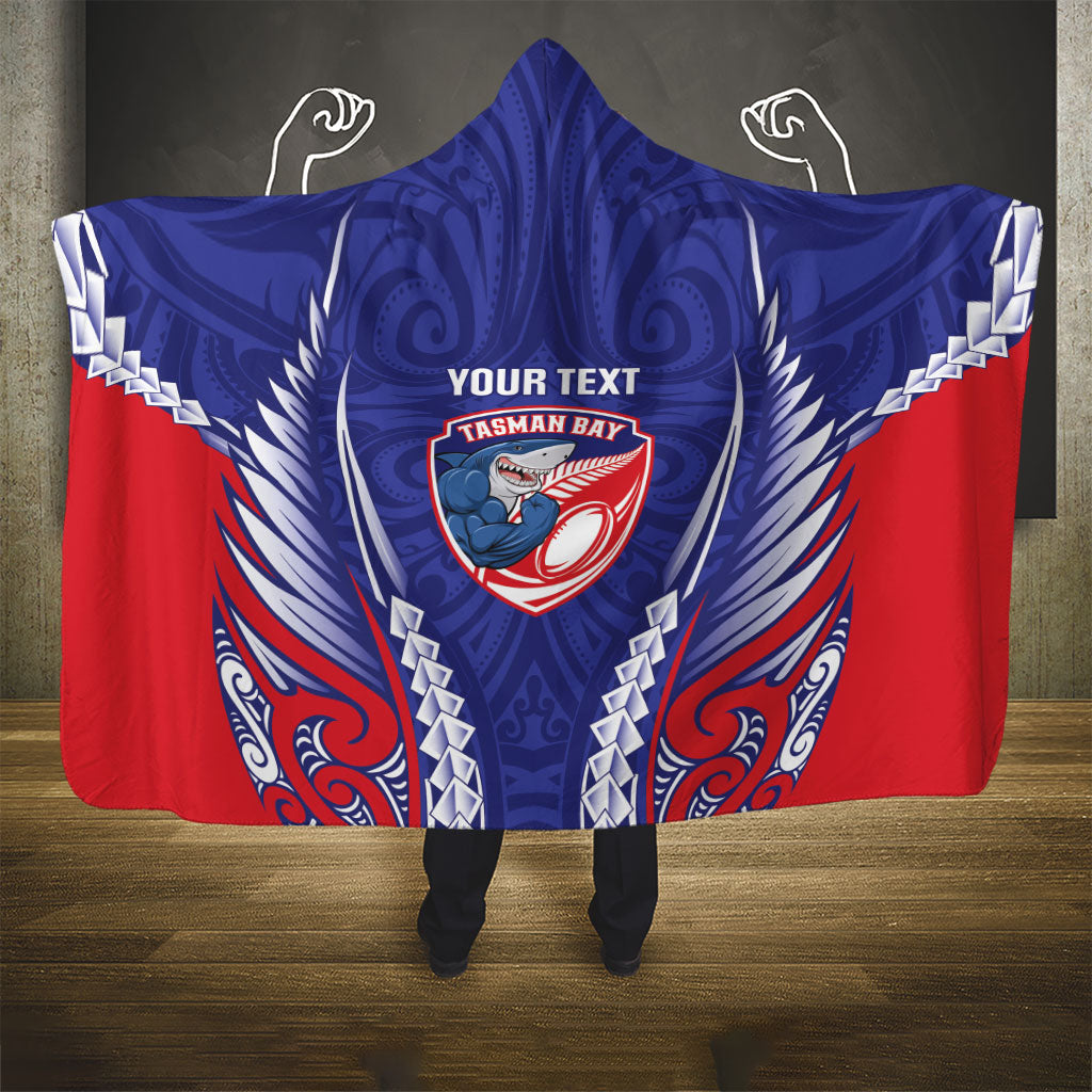 Tasman Bay 2026 Rugby Custom Hooded Blanket NZ Maori Silver Fern