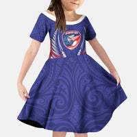 Tasman Bay 2026 Rugby Custom Kid Short Sleeve Dress NZ Maori Silver Fern