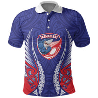 Tasman Bay 2026 Rugby Custom Polo Shirt NZ Maori Silver Fern LT14 Blue - Polynesian Pride