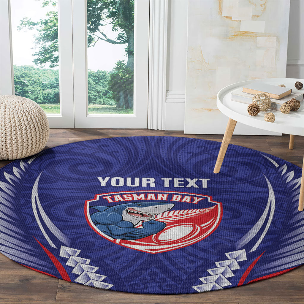 Tasman Bay 2026 Rugby Custom Round Carpet NZ Maori Silver Fern