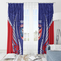 Tasman Bay 2026 Rugby Custom Window Curtain NZ Maori Silver Fern