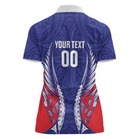 Tasman Bay 2026 Rugby Custom Women Polo Shirt NZ Maori Silver Fern