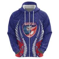 Tasman Bay 2026 Rugby Custom Zip Hoodie NZ Maori Silver Fern