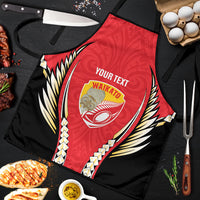 Waikato 2026 Rugby Custom Apron NZ Maori Silver Fern LT14 Red - Polynesian Pride