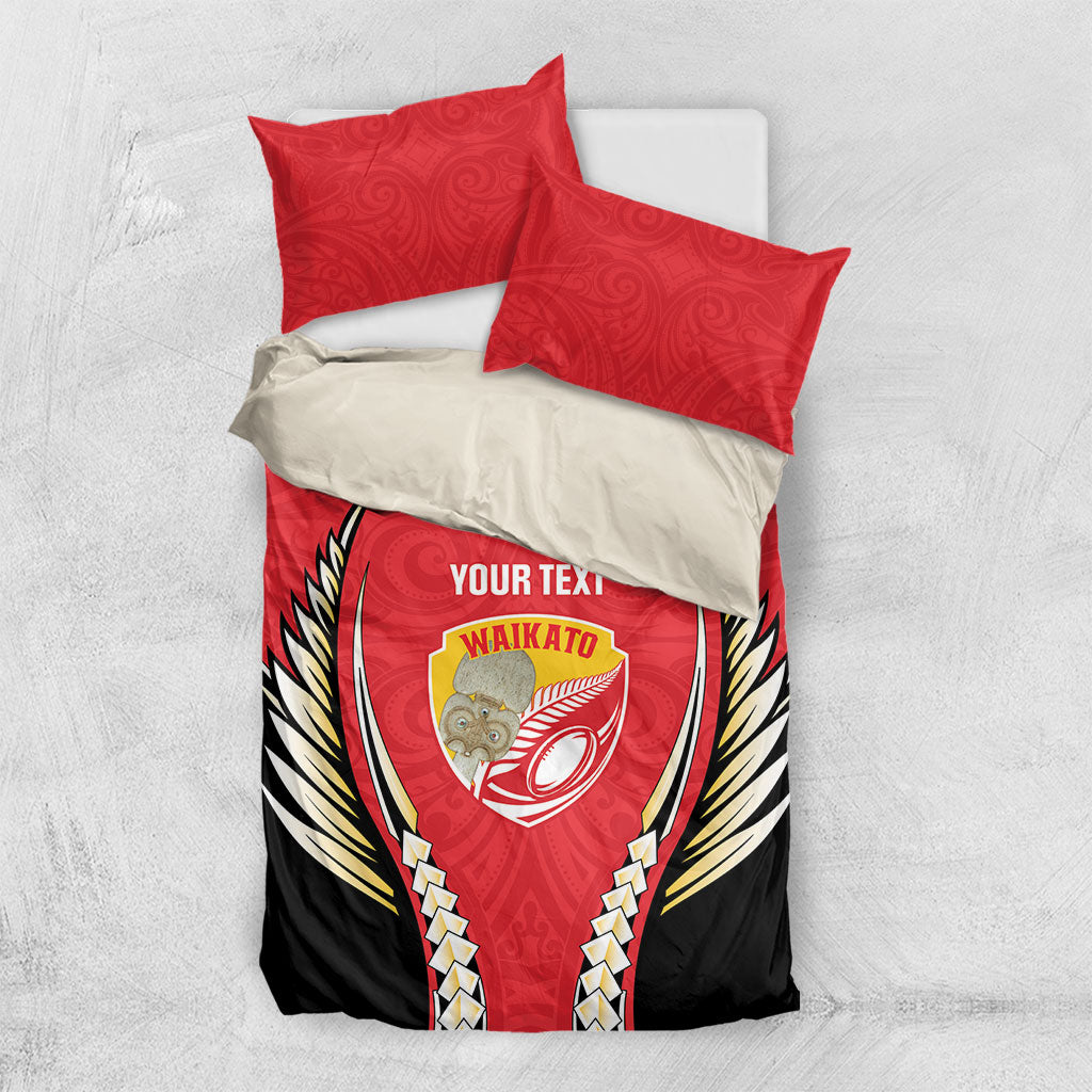 Waikato 2026 Rugby Custom Bedding Set NZ Maori Silver Fern