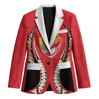 Waikato 2026 Rugby Custom Blazer NZ Maori Silver Fern LT14 Unisex Red - Polynesian Pride