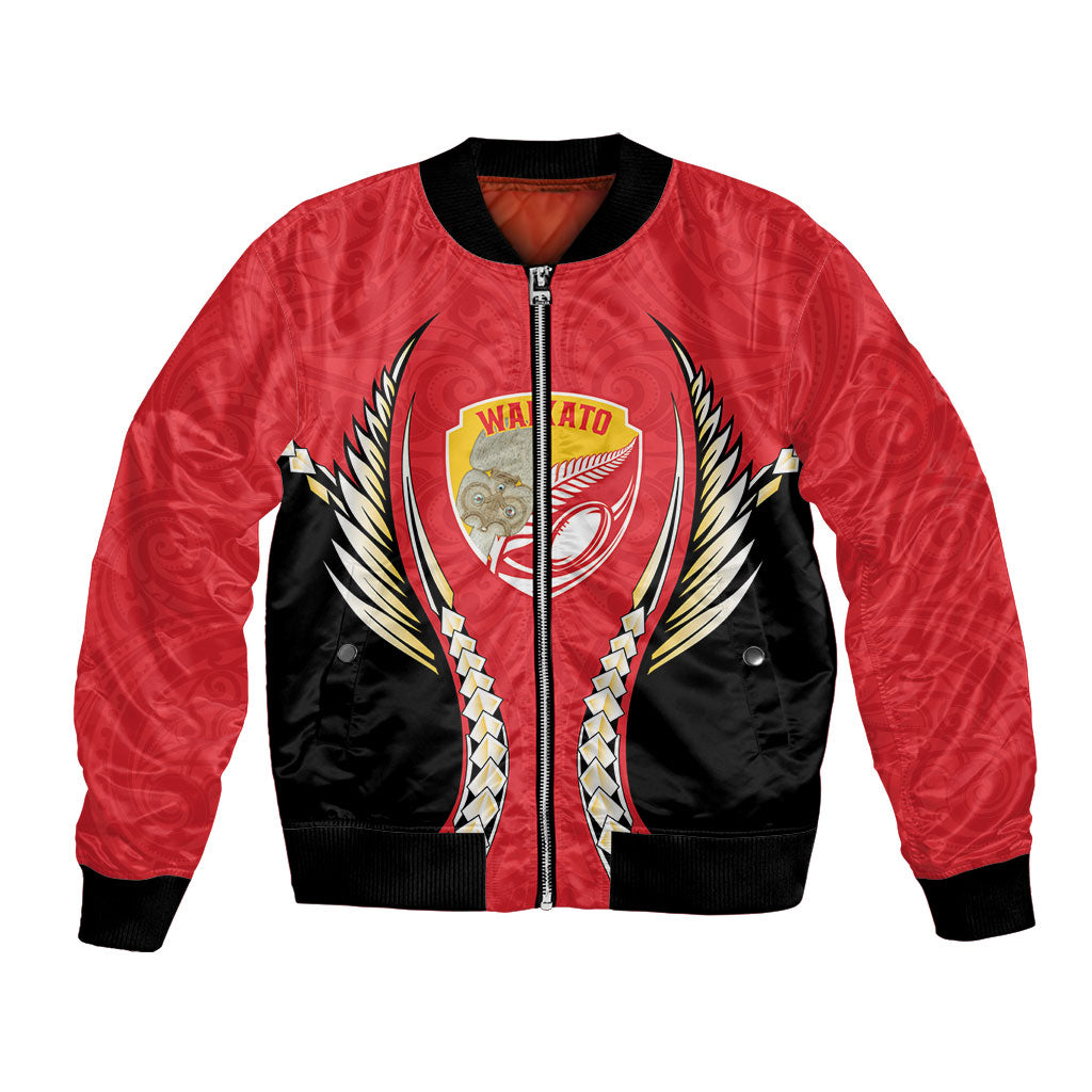 Waikato 2026 Rugby Custom Bomber Jacket NZ Maori Silver Fern