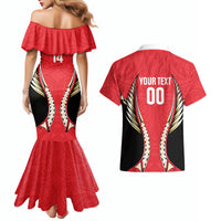 Waikato 2026 Rugby Custom Couples Matching Mermaid Dress and Hawaiian Shirt NZ Maori Silver Fern