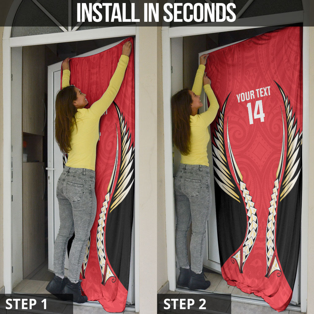 Waikato 2026 Rugby Custom Door Cover NZ Maori Silver Fern LT14 - Polynesian Pride