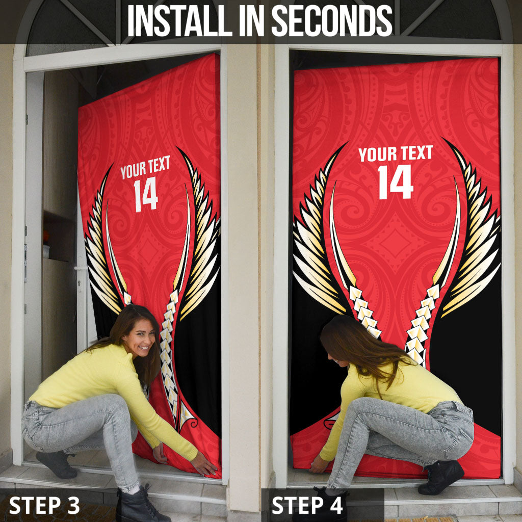 Waikato 2026 Rugby Custom Door Cover NZ Maori Silver Fern LT14 - Polynesian Pride